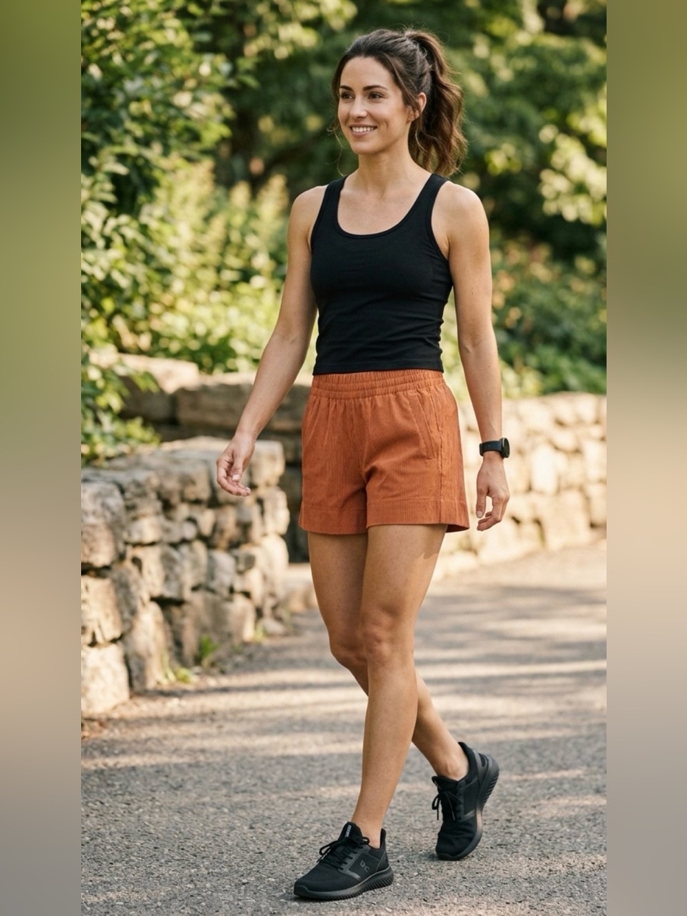 Athleta Women's Warm Rust Orange Relaxed Shorts
